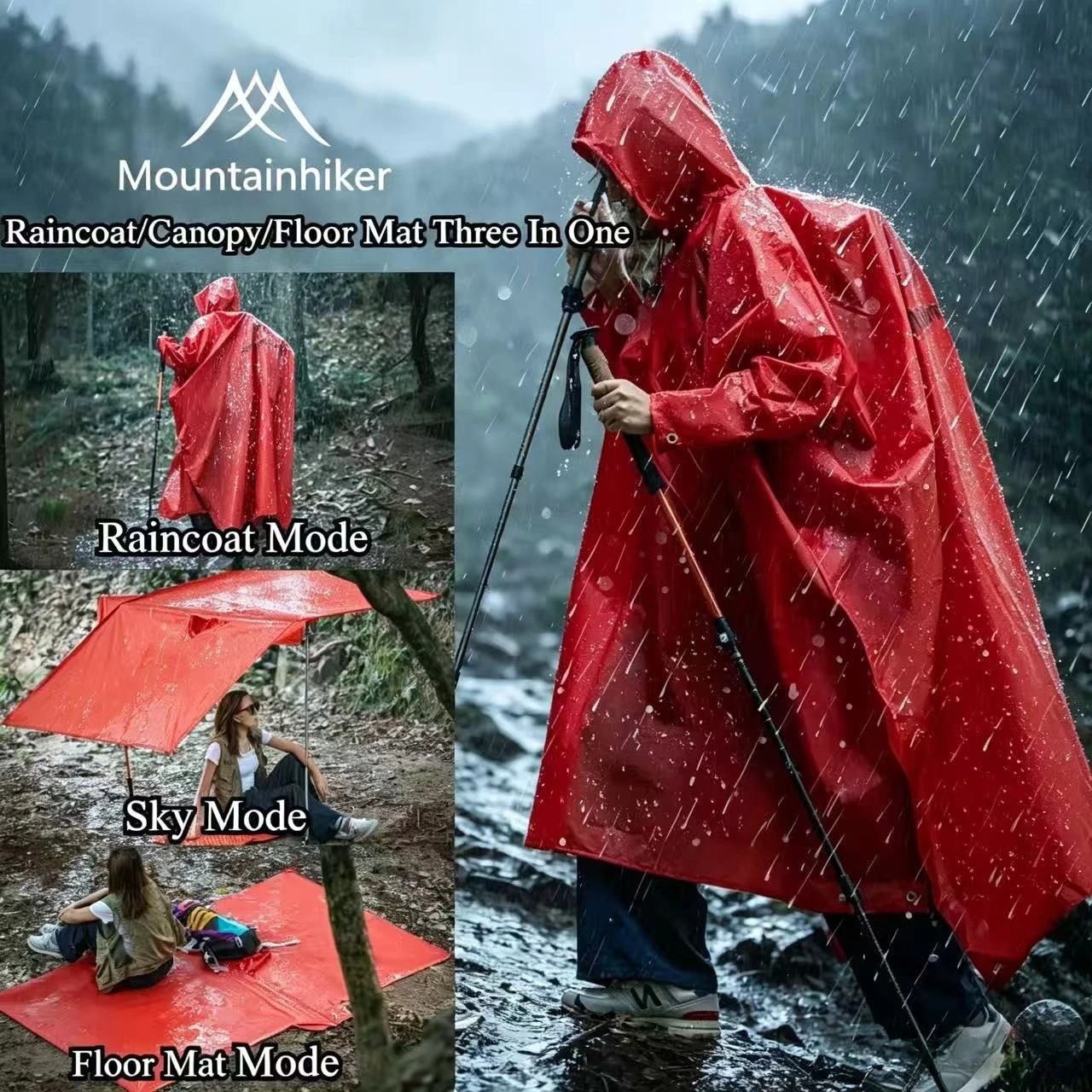 Outdoor Adventure Windbreaker - Płaszcz przeciwdeszczowy Mountainhiker 3w1 marki Ultra
